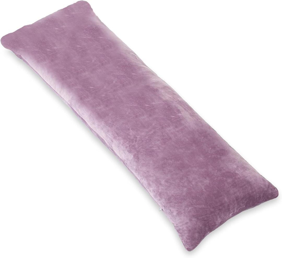 1 MIDDLE ONE Body Pillow, Memory Foam Body Pillows for Adults Sleeping, Long Pillow for Bed, Big Large Firm Full Body Pillow for Side Sleeper, 20x54 Inch, Dark Purple