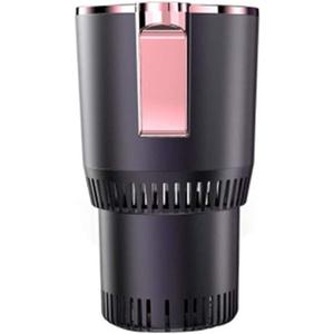 2-in-1 Smart Car Cup Warmer Cooler, Auto Car Cooling and Heating Cup Mug Holder with LED Temperature Display, Touch Control, Keep Beverage Cool and Warm Fits in Commuter Road Tripper (Pink)