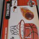 Indoor Basketball Hoop Set for Kids Adults, Mini Over The Door Hoop Set with 4 Balls for Dormitory Home Office, Upgarde Wall Mount Basketball Goal Sport Game for Boys Teen