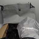 Veehoo Outdoor Dog Bed with Canopy, Cooling Elevated Pet Cot with Removable Shade, Non-Slip Feet, Raised Dog Cot for Large Dogs, Pet Tent Bed for Camping, Beach, XLarge, Grey, CWC2411 (49.0"L x 33.0"W x 42.5"Th)