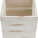 Balsa Circle 2 pcs 5-Inch Natural Whitewashed Wood Rustic Square Planter Boxes Holders Centerpeieces Wedding Decorations Supplies