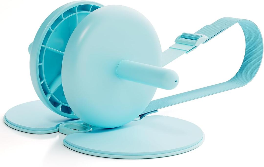 Ab Roller Wheel Abs Rollers Wheels for Rueda Para Abdominales Core Slide Strength Training Home Gym Fitness Workout Equipment Exercise Wheel with Knee Pad Accessories for Women Men Healthy (Eggshell Blue)