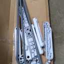 Above Ground Pool Ladder for 48 Inch Pools, 3-Step Double Sided Pool Stairs with Flip Up Safety Design, White/Gray