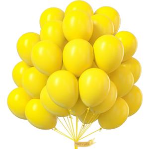 PartyWoo Yellow Balloons 100pcs 12 Inch Yellow Latex Helium Balloons for Birthday Baby Shower Graduation Sunflower Anniversary Engagement Bee Hawaiian Beach Lemon Theme Party Decorations Yellow-Y55