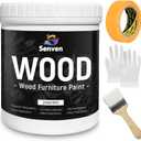 Matte Finish Furniture Black Paints 8 Oz Wood Paint for Cabinets, Doors, Tables, and Dressers Acrylic Paint, Black Enamel Refinishing Low Odor, Non-Toxic (8 Fl Oz (Pack of 1))