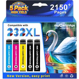 myCartridge SUPRINT Remanufactured Ink Cartridge Replacement for Epson 232 Ink Cartridge Combo Pack Works with Workforce Pro WF-2950 WF-2930 Expression XP-4200 XP-4205 Printers (5 Pack, BKCMY)