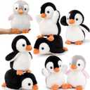 MaoGoLan 8 Pack Christmas Penguin Plush Toys 10 inch Arctic Stuffed Animals Bulk Stuffed Penguin Party Favors Classroom Decorations Valentine's Day Birthday Gifts for Kids Girls Boys