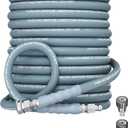 Pressure Washer Hose 4800PSI, 70ft 3/8" Power Washing Hose Steel Wire Braided with Swivel Quick Connect, Non Marking Commercial Grade High Pressure Water Hose