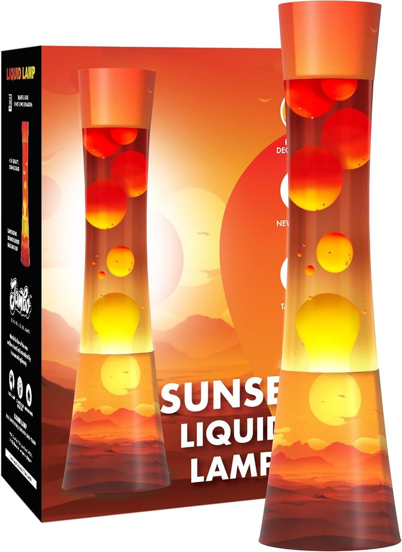 JAMBO 15.5" The Upgraded Motion Lamp, Sunset Decal Motion Light, Beautiful Home Decor, Living Room Bedroom Lamp, Relaxing Nightlight for Teens, Kids & Adults