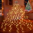 DEPMEM Christmas Tree Lights 400LED 10 Lines Christmas Lights for Tree 8 Lightting Modes for 6ft-10ft Christmas Tree, UL Certified Waterproof Indoor Outdoor Christmas Decorations(WarmWhite)