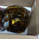 CARBLIN 2 Pack Mason Jars 32 oz, Amber Wide Mouth Canning Jars with Airtight Lids, Glass Pint Jars with Bands Labels Brush, Large Storage Quart Jars for Jam Fermenting Preserving