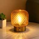 Battery Operated Table Lamp with Timer, Stepless Dimming Small Bedside Lamp Battery Powered Cordless Lamp for Home Decor Entryway/Living Room/Coffee Table/Shelf Amber