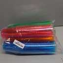 100 Count 10oz Disposable Tumblers Neon Cups for Party, 10oz Disposable Hard Multicolor Plastic Cups, Plastic Margarita Glasses (10, ounces)