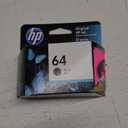 HP 64 Black Ink Cartridge | Works with HP ENVY Inspire 7950e; ENVY Photo 6200, 7100, 7800; Tango Series | Eligible for Instant Ink | N9J90AN