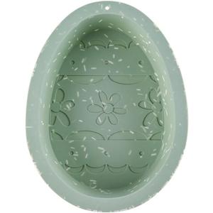 VOSAREA Egg Cake Pans: Silicone Easter Egg Mold Jumbo Easter Mould Cake Chocolate Mold Silicone Candy Biscuit Tray for Baking Supplies Party Decorations