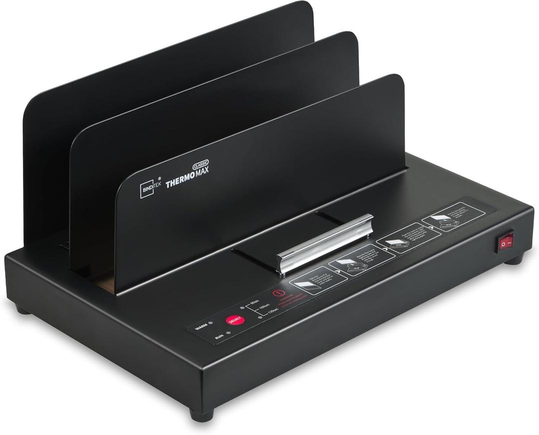 Binditek Thermal Binding Machine, 500-Sheet Capacity, 110V Heating, for A4/A5/Letter Documents, Universal Thermal Binding Machine, No Assembly Required