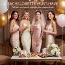 Bride Veil for Bachelorette Party: Short White 24 Inch Bachelorette Veil with Bow & Pearls - Lightweight Tulle Comb Hold - Bridal Shower Gift for Bride-to-Be