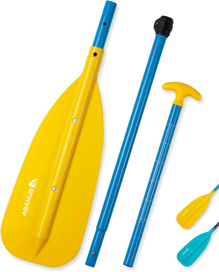 Abahub Adjustable Canoe Paddle, 4'3''to 5'3'', 3-Piece Boat Paddle, 4'3''-5'3''/130-160cm