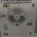 BLACK+DECKER 16" Wall Mount Fan With Remote Control, Oscillating With 3 Speed Settings and Shut Off Timer, Adjustable Tilt Angle, White
