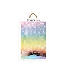 West & Arrow Curtain Lights, 96 LEDs 3.5' × 5' Sunset Curtain Fairy Lights USB, Hanging Lights for Bedroom, Backdrop, Room Decor, Wall, Window, Party, Tapestry, Multicolor
