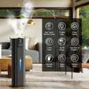 8L Smart Humidifier Large Room Bedroom Home, Quiet Top Fill Cool Mist Humidifier with Diffuser, Night Light, 3 Speed Humidifiers with 360 Nozzle, Timer, Humidity Setting for Plants Office Yoga Baby