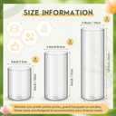 Nuogo 24 Pcs Plastic Cylinder Vases Tall Plastic Flower Vases for Centerpieces Hurricane Candle Holder for Home Wedding Office Party Formal Dinners Decorations (4''/6''/8'')