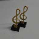 2PCS Musical Sculptures, Music Notes Gold Musiccal Note Statues Music Note Decor Gifts Music Note Figurine Statue Music Note Ornaments Table Centerpiece Crafts Gold Home Art for Living Room