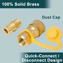 GASPRO 1/2" Propane Quick Connect Fittings，Natural Gas Quick Connect with FNPT, MNPT & Brass