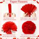 3 x Valentines Day Decorations, Happy Valentines Day Banner and Red Heart Balloons for Valentines Decor with Paper Flowers and Heart Hanging Decor