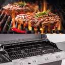 463343015 Grill Grates for Charbroil Advantage 463344015 463344116 463343819 463371116 4 Burer Grill, Cast lron Cooking Grate for Char Broil Gas2Coal 463340516 463370519 G421-0008-W1 Replacement Parts