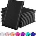 GSSUSA Black Bubble Mailers 4x8 Inches 50 Pack, Usable Size 4X7" Bubble Envelopes for Small Business, Padded Envelope, Shipping Mailers, Packaging Bags, Mailing Envelopes, Shipping Supplies