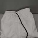 LUCOWEE Mens Swim Trunks with Compression Liner Anti Chafe Quick Dry UPF 50+ Swimming Shorts 5" 7" Inseam Bathing Suit (X-Large, White)