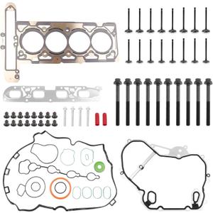IV323 EV314 2.4L Engine Head Gasket Set, 2.4 Rebuild Headgasket Kit Compatible with 2010-2013 Chevrolet Equinox Captiva Sport Buick Lacrosse Verano GMC Terrain, Replace# HS26466PT S72196 (w/o VVT Solenoid & Cam Phaser, +Gasket+Bolts+Intake Air-out Valve Assy)