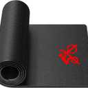 Bike Trainer Mat Compatible with Peloton Bike, for Treadmill & Row, THK 6mm, Under Mat Protect Hardwood Floor Carpet, Trainer Accessory for Indoor Stationary Exercise Bicycle (24x48")