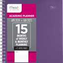 Mead Planner 2024-2025 Academic, Weekly & Monthly, 8 1/2" x 11", Large, Basic, Purple (CAW62059)