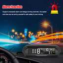 Car Wireless Headup Display Solar GPS Digital Speedometer with LCD Screen Overspeed Alarm KMH/MPH Time/Altitude/Temperature/Speed Display