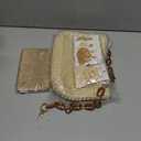 Sweetude Straw Clutch Purse for Women Rattan Earrings Set Summer Beach Straw Bag Boho Handbag Woven Wallet for Vacation