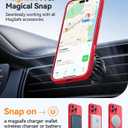 CANSHN Magnetic & Camera Control Compatible with iPhone 16 Pro Case, [Full Camera Protection] [Compatible with Magsafe] [Translucent Matte] Shockproof Protective Phone Cover 6.3 Inch - Red