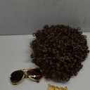 Topcosplay 70s 80s Brown Afro Wig for Men or Women Disco Rock Party Wig Outfit Short Curly Wigs Halloween Costume Accessories