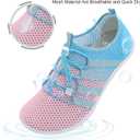 JIASUQI Athletic Hiking Beach Water Shoes Barefoot Aqua Swim Sports Walking Shoes for Women Men (L)