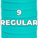 9 Pack Blue-green Regular Mouth Mason Jar Lids with Silicone Rings,9 Color to Choose, Plastic Mason Jar Lids,Plastic Canning Lids, Fit Ball,Kerr and More (Blue-green)