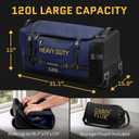 Rolling Duffle Bag with Wheels 31 Inch, 120L Large Foldable Travel Bag, Heavy-Duty Wheeled Luggage for Travel, Sports, Camping & Storage (Navy Blue)