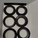 DiCUNO Lamp Shade Rings, E26 Light Socket Collar Ring, Black Threaded Reducer 1-3/8 Inches (34mm) and 1-1/2 Inch (39mm), Hanging Lamp Holder Parts, (34mm * 2pcs; 39mm * 2pcs)