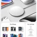 JSAUX Charger for iPhone 17 Magsafe Wireless Charging, Compatible with iPhone 17 Air Pro Max/16/15/14/13/12 Series, Magnetic Mag Safe Charging Pad, Aluminum Alloy, USB & USB C Dual Ports - Silver