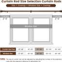 1 Diameter brown curtain rod Itself is 30 to 90 inch. 1 Pack Fits 30-84 inch Windows with Heavy Duty Adjustable brown curtain rods Splicing Metal Extra Long Curtain Rod