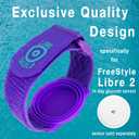 FreeStyle Armband 2 for Freestyle Libre 1 & 2 14 Day : up to 30" Inch Adjustable Flexible Transmitter Protection Sensor Cover - SENSOR SAVER - No More Adhesive Patches (PURPLE)