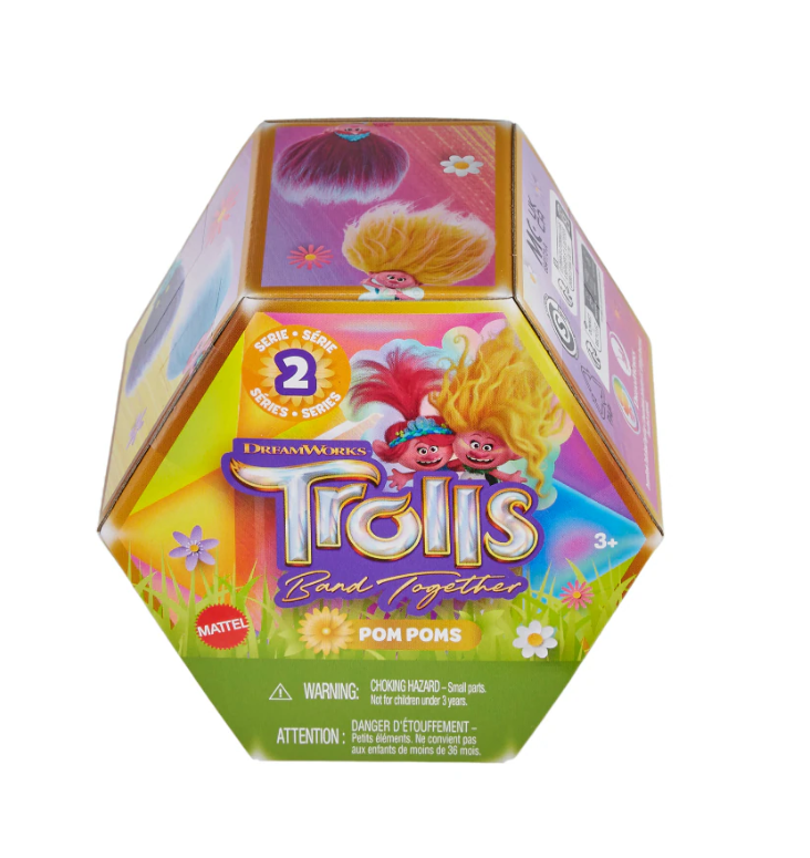 Mattel DreamWorks Trolls Pom Pom Keychain Mini Doll - Satin