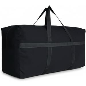 DoYiKe Extra Large Storage Duffle Bag with Zippers and Handles, Big Foldable Duffle Bag for Travel (Medium-31.5"(L) X 11.8"(W) X 16.5"(H), Black Canvas)
