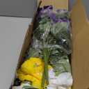 FULLMUSIC Spring Artificial Flowers for Outdoors, UV Resistant Fake Morning Glory, Look Real Faux Silk Plants for Front Door Garden Porch Planter