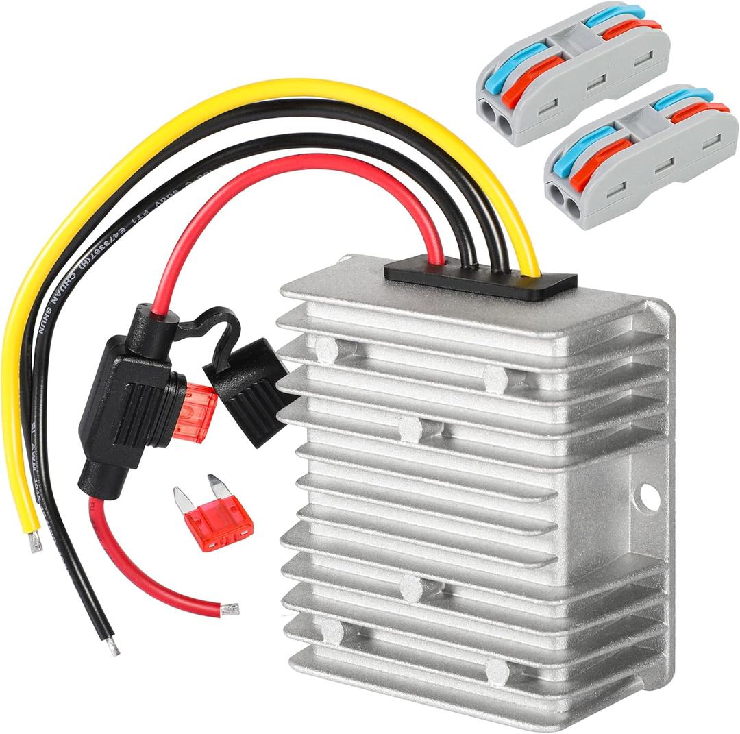 HOMELYLIFE 10A 120W Golf CART 24V 36V 48V to 12V Converter DC to DC Voltage Reducer Step Down Transformer Waterproof HOMELYLIFE 10A 120W Golf CART 24V 36V 48V to 12V Converter DC to DC Voltage Reducer Step Down Transformer Waterproof